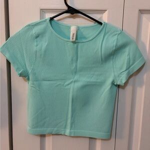 Nikibiki Aqua Ribbed Crop Top